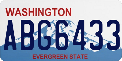 WA license plate ABG6433