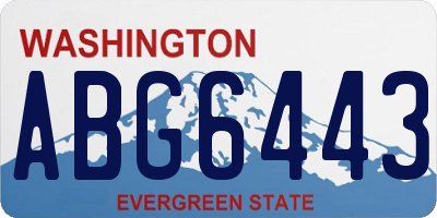 WA license plate ABG6443