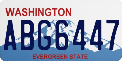 WA license plate ABG6447