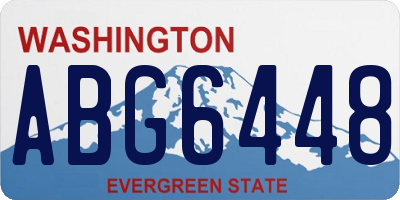 WA license plate ABG6448
