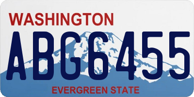 WA license plate ABG6455