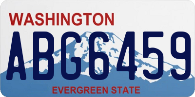 WA license plate ABG6459