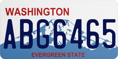 WA license plate ABG6465