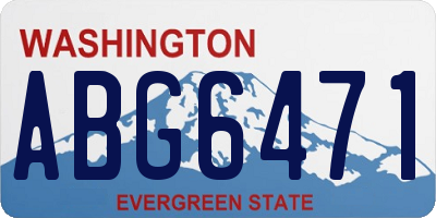 WA license plate ABG6471
