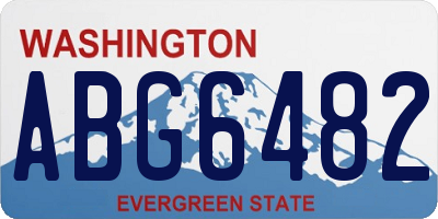 WA license plate ABG6482