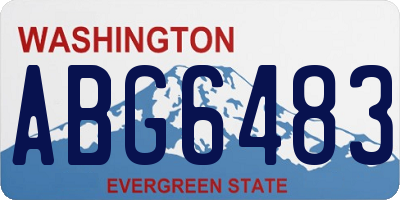 WA license plate ABG6483