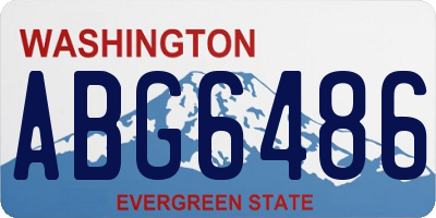 WA license plate ABG6486