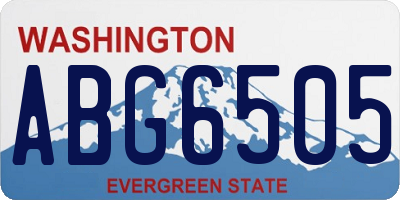 WA license plate ABG6505