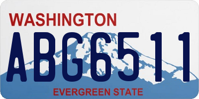 WA license plate ABG6511
