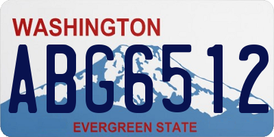WA license plate ABG6512