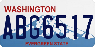 WA license plate ABG6517