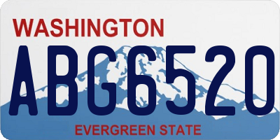WA license plate ABG6520