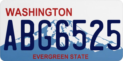 WA license plate ABG6525
