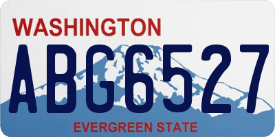WA license plate ABG6527