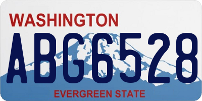 WA license plate ABG6528