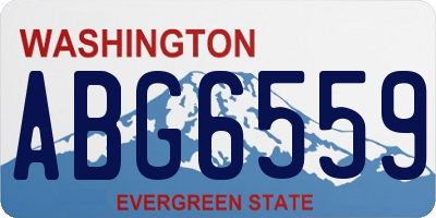 WA license plate ABG6559