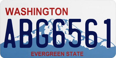 WA license plate ABG6561