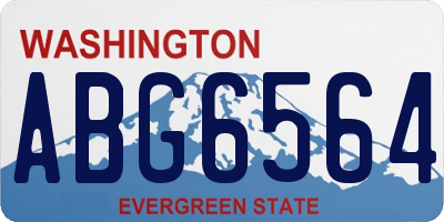 WA license plate ABG6564