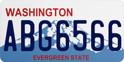 WA license plate ABG6566