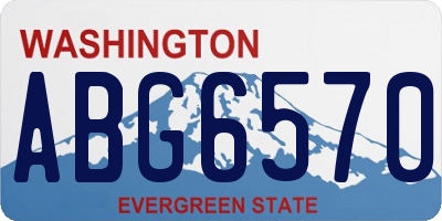 WA license plate ABG6570
