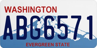WA license plate ABG6571