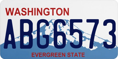 WA license plate ABG6573