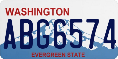 WA license plate ABG6574