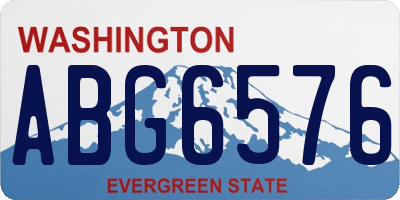 WA license plate ABG6576