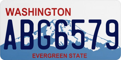 WA license plate ABG6579