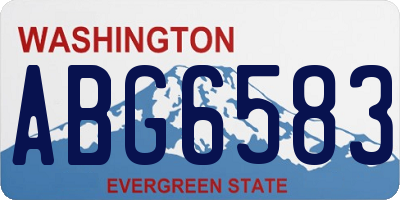 WA license plate ABG6583