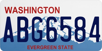 WA license plate ABG6584