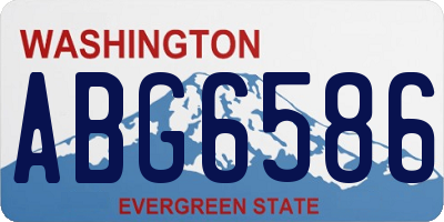 WA license plate ABG6586