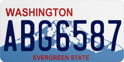 WA license plate ABG6587