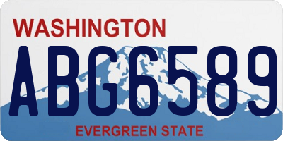 WA license plate ABG6589