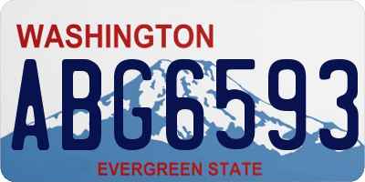 WA license plate ABG6593