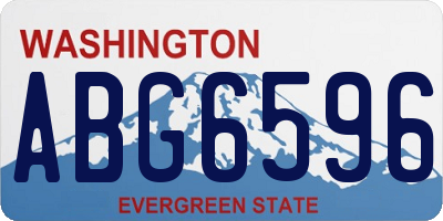 WA license plate ABG6596