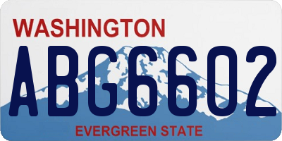 WA license plate ABG6602
