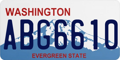 WA license plate ABG6610