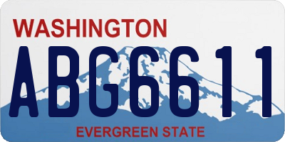 WA license plate ABG6611