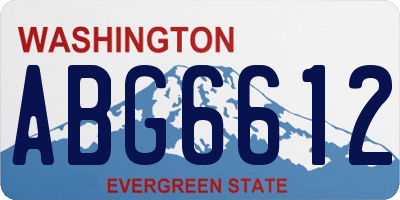 WA license plate ABG6612