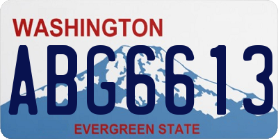 WA license plate ABG6613