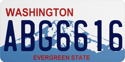 WA license plate ABG6616
