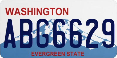 WA license plate ABG6629