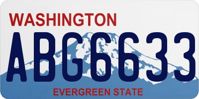 WA license plate ABG6633