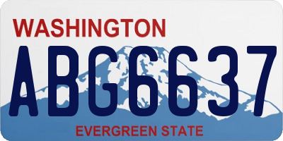 WA license plate ABG6637