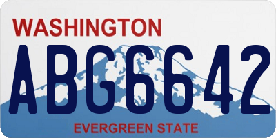 WA license plate ABG6642