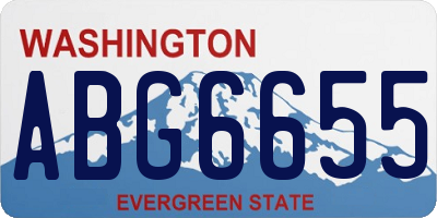 WA license plate ABG6655