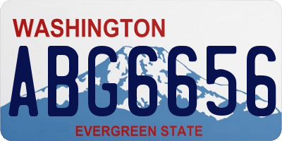 WA license plate ABG6656