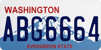 WA license plate ABG6664
