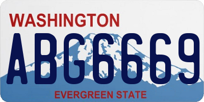 WA license plate ABG6669
